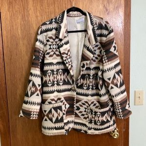 Vintage western blazer Gorgeous tribal pattern/NFR